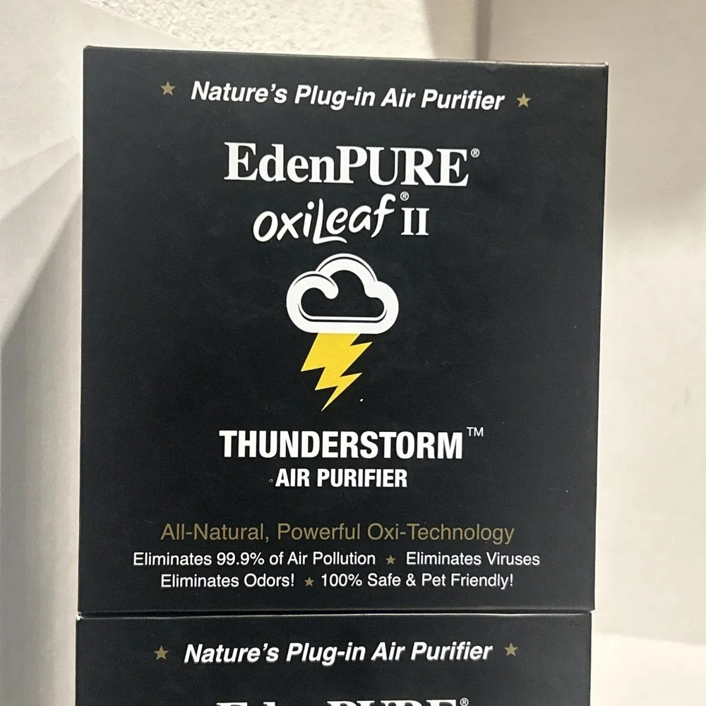 2 EdenPure OxiLeaf II Thunderstorm Air Purifier Powerful Oxi‎ Technology Plug-In